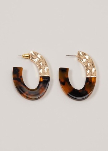 Phase Eight Tortoiseshell Hoop Jewellery Brown Australia | ZQ5746280